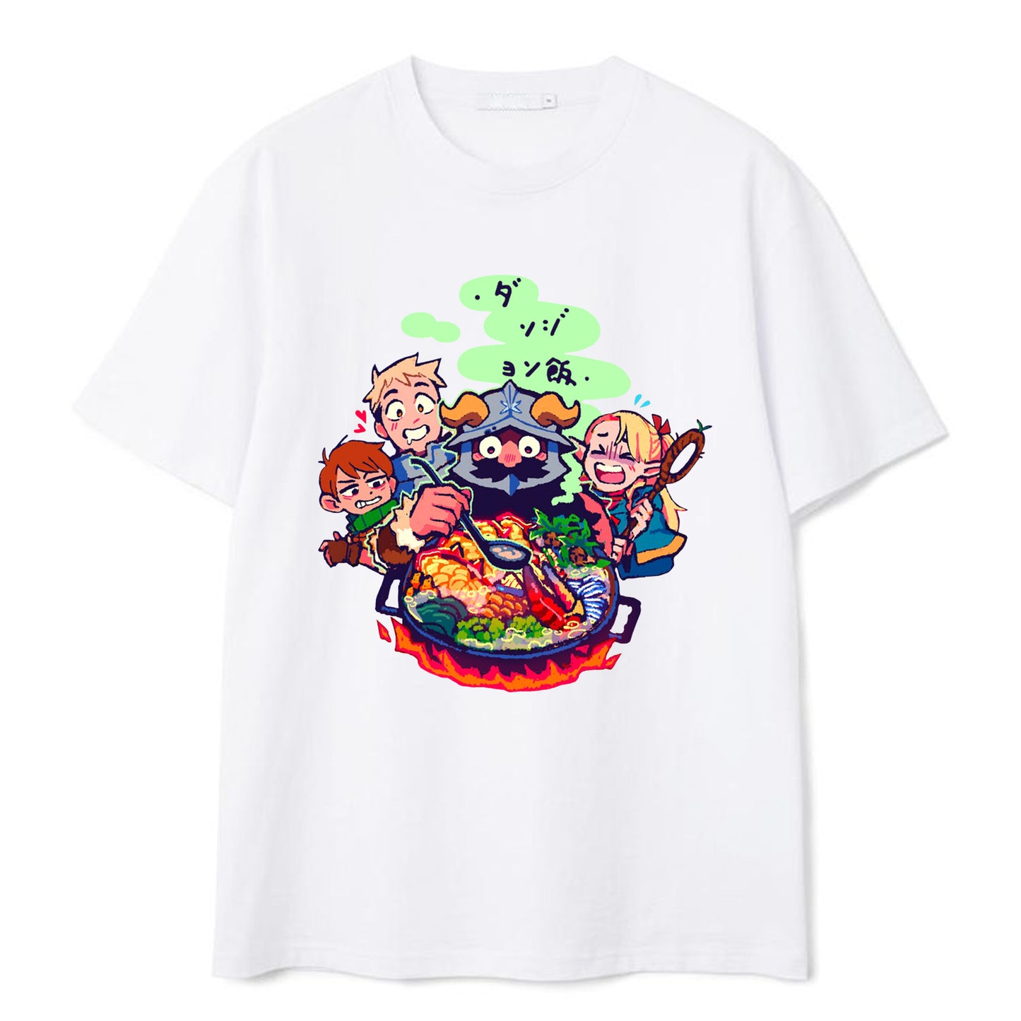 Dungeon Meshi Anime Marcille Laios T Shirt Summer Delicious In Dungeon T Shirts