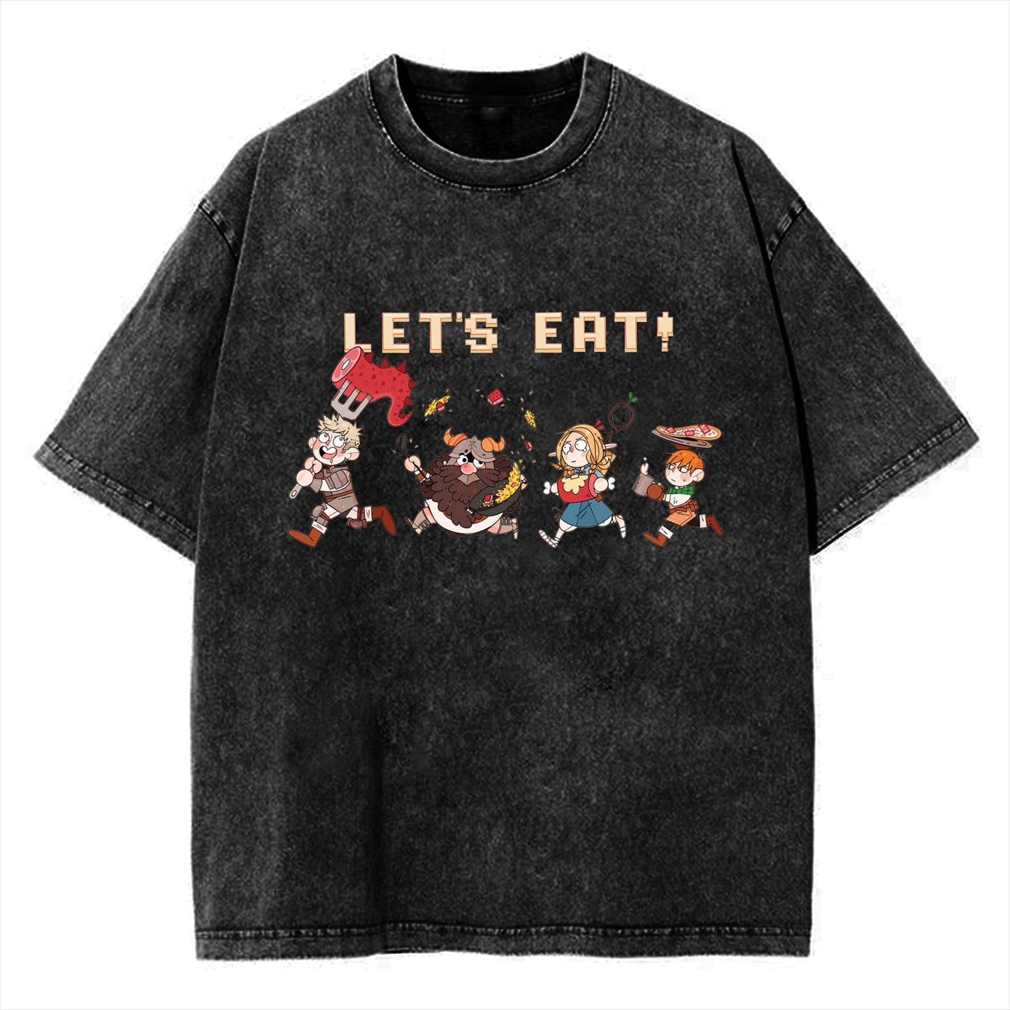 Funny Delicious in Dungeon T-Shirt - Retro Japanese Anime Design
