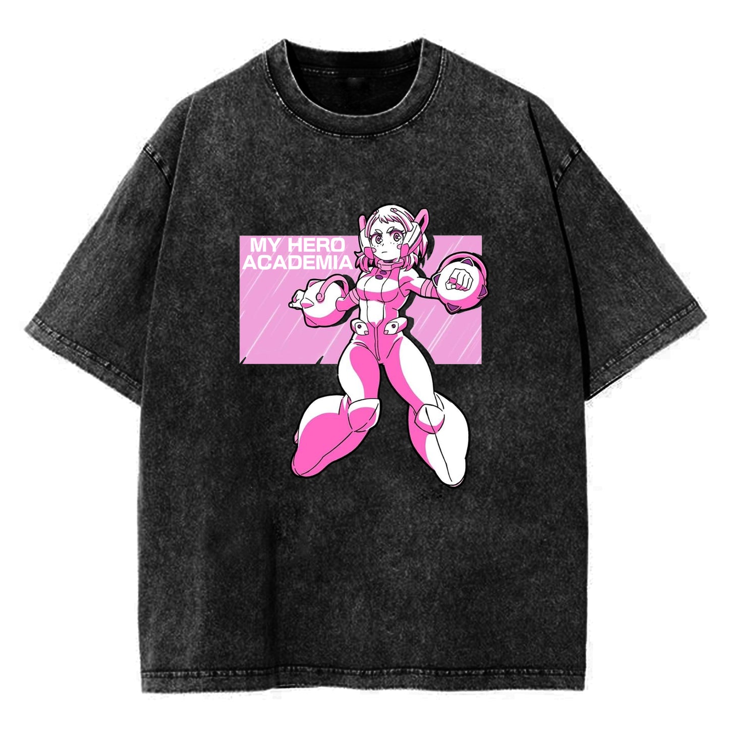My Hero Academia Season 6 Character Grid Crew Neck Short Sleeve Black Tee