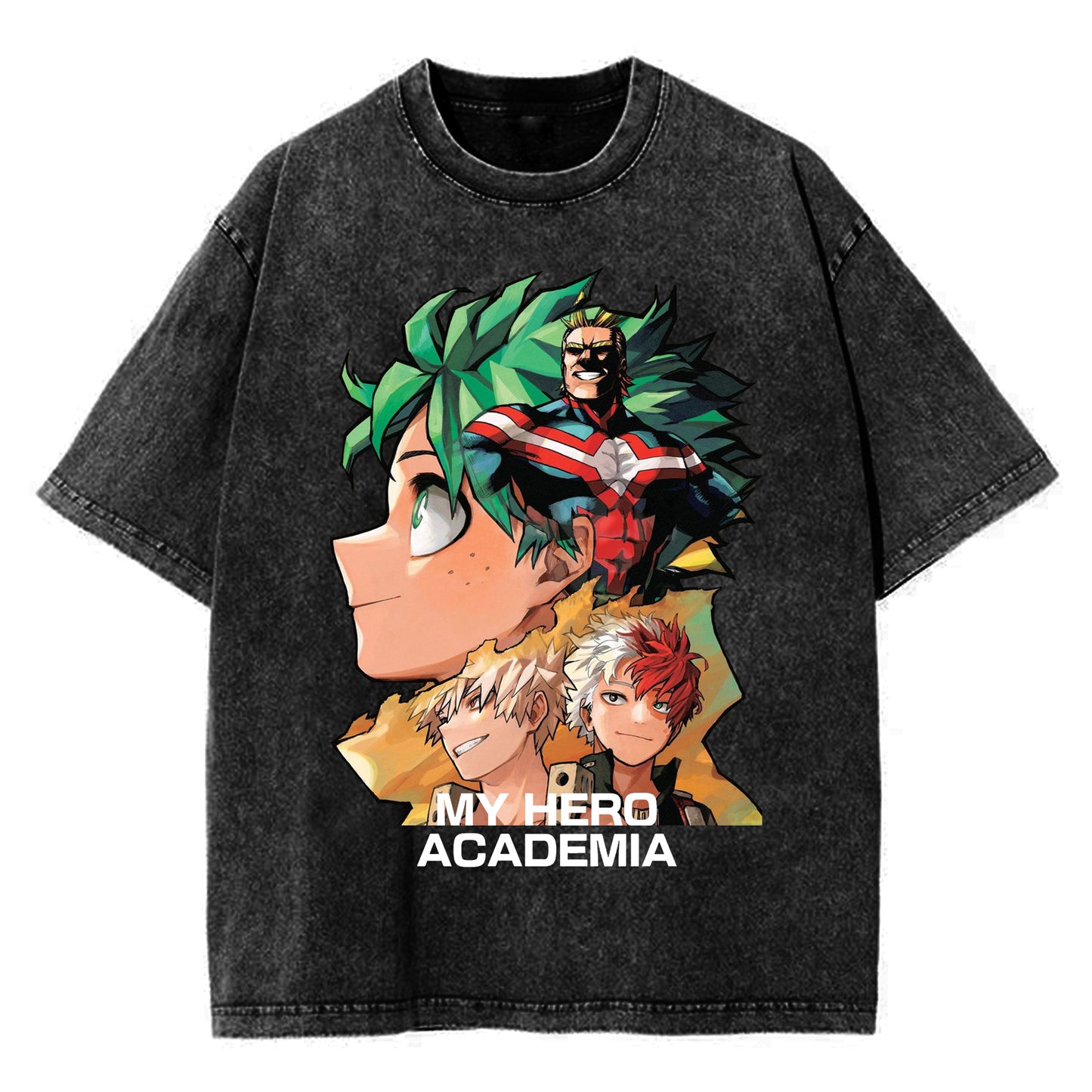 My Hero Academia Season 6 Character Grid Crew Neck Short Sleeve Black Heather Women's Night Shirt