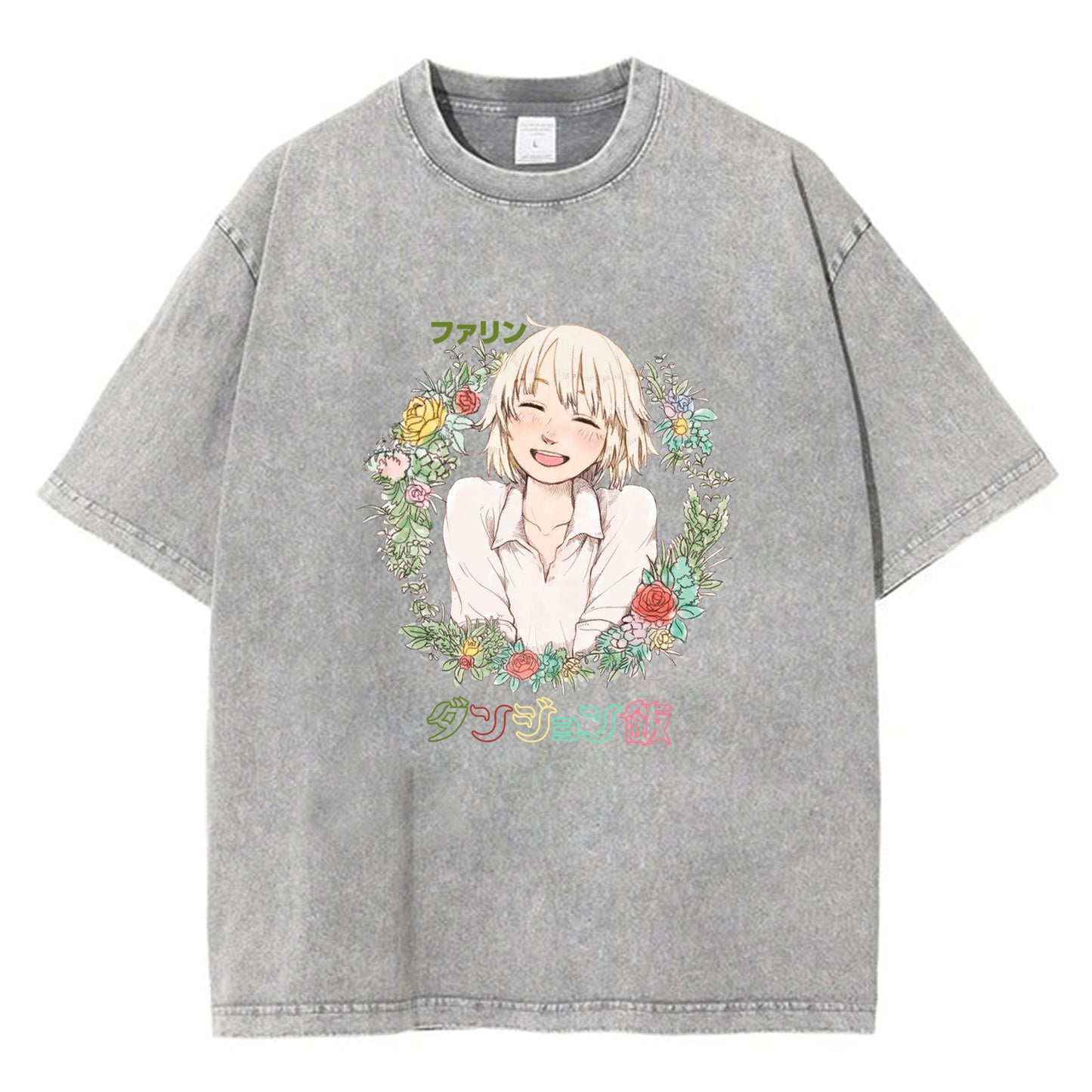 Dungeon Meshi Anime Marcille Laios T Shirt Summer Delicious In Dungeon T Shirts 100% Cotton Tshirt For Men's Short-Sleeve Tops