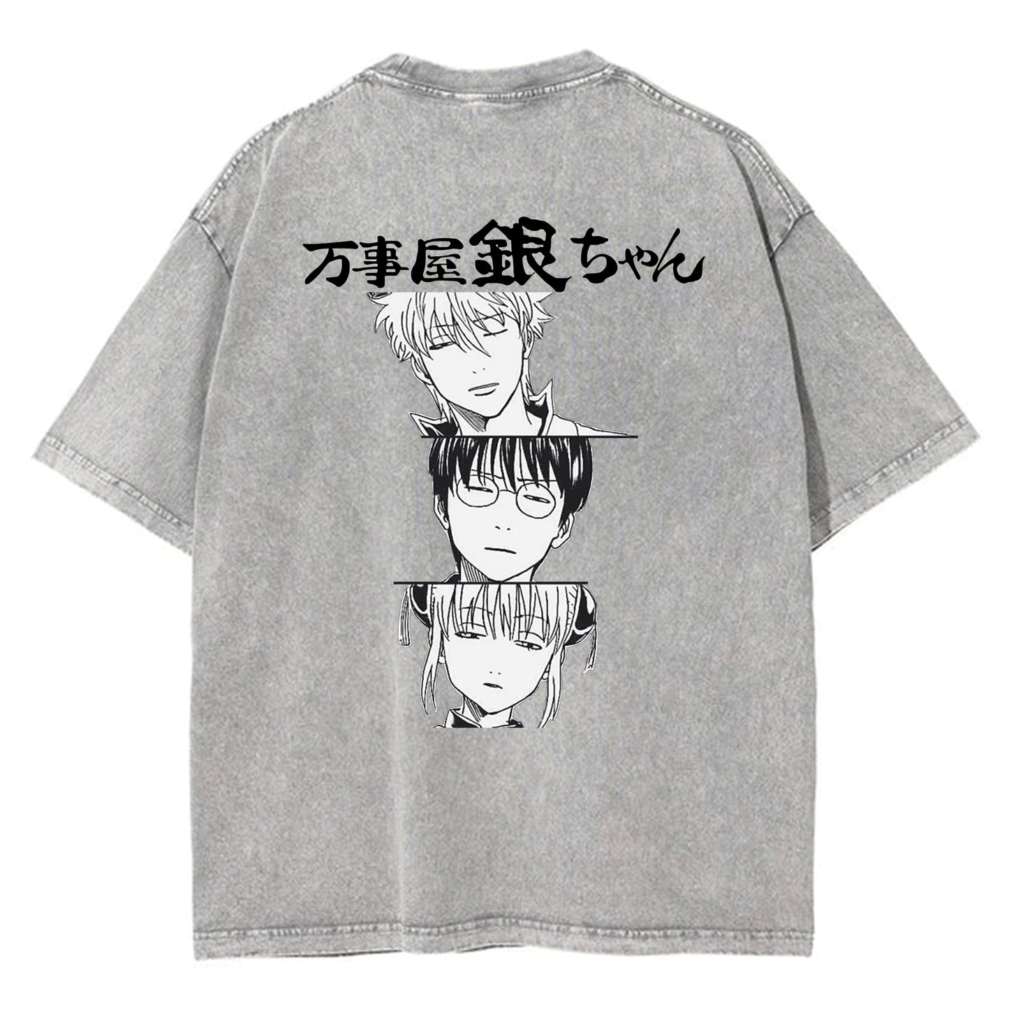 Medfine Gintamas Shirt Men's Printed Short Tops