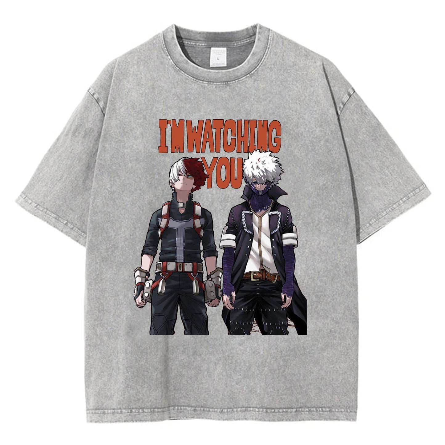 My Hero Academia Izuku Midoriya in Circle Crew Neck Short Sleeve Athletic Heather Boy's T-Shirt