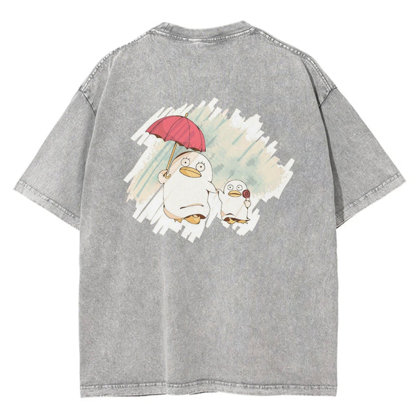 Medfine Gintamas Shirt Men's Printed Short Sleeve Tops