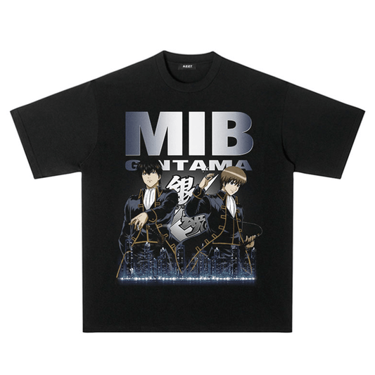 GINTAMA MEN IN BLACK TEE