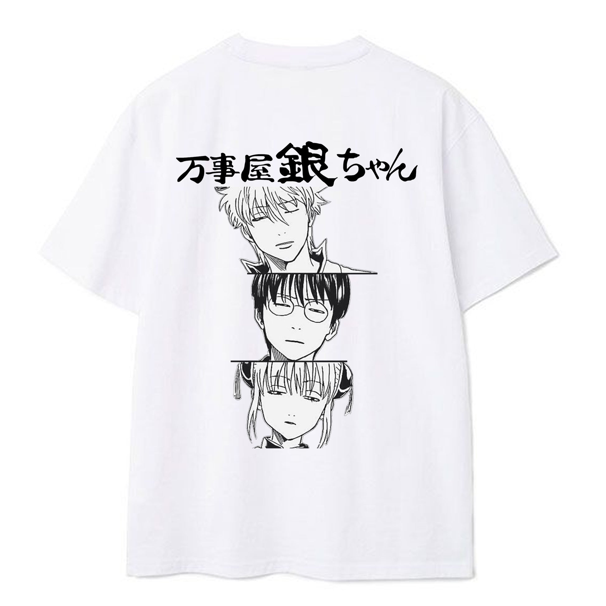 Medfine Gintamas Shirt Men's Printed Short Tops