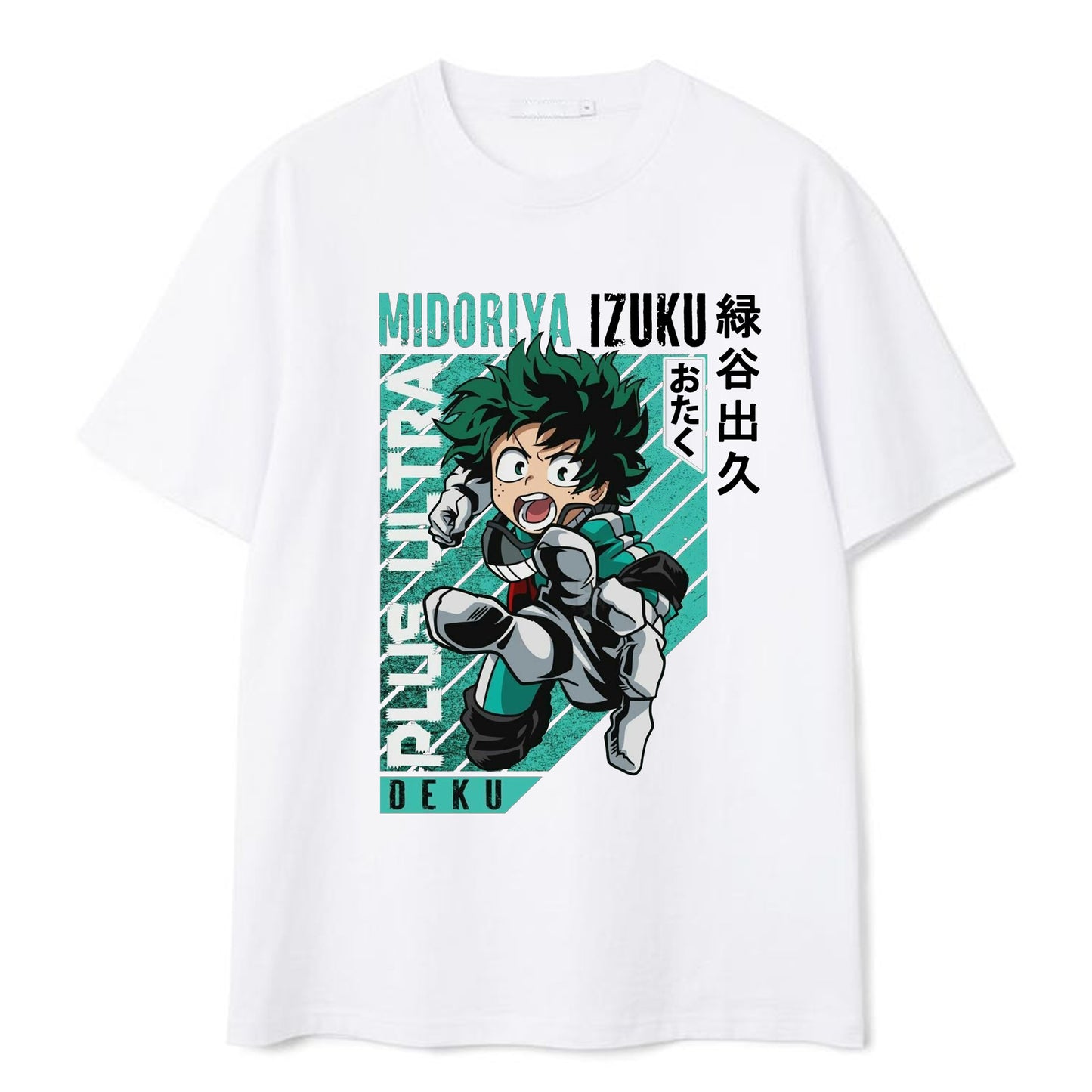 Mens T Shirt Anime My Hero Academiaed T-Shirts Harajuku Izuku Midoriya Summer Tees Funny Loose 100 Cotton Clothes Gift