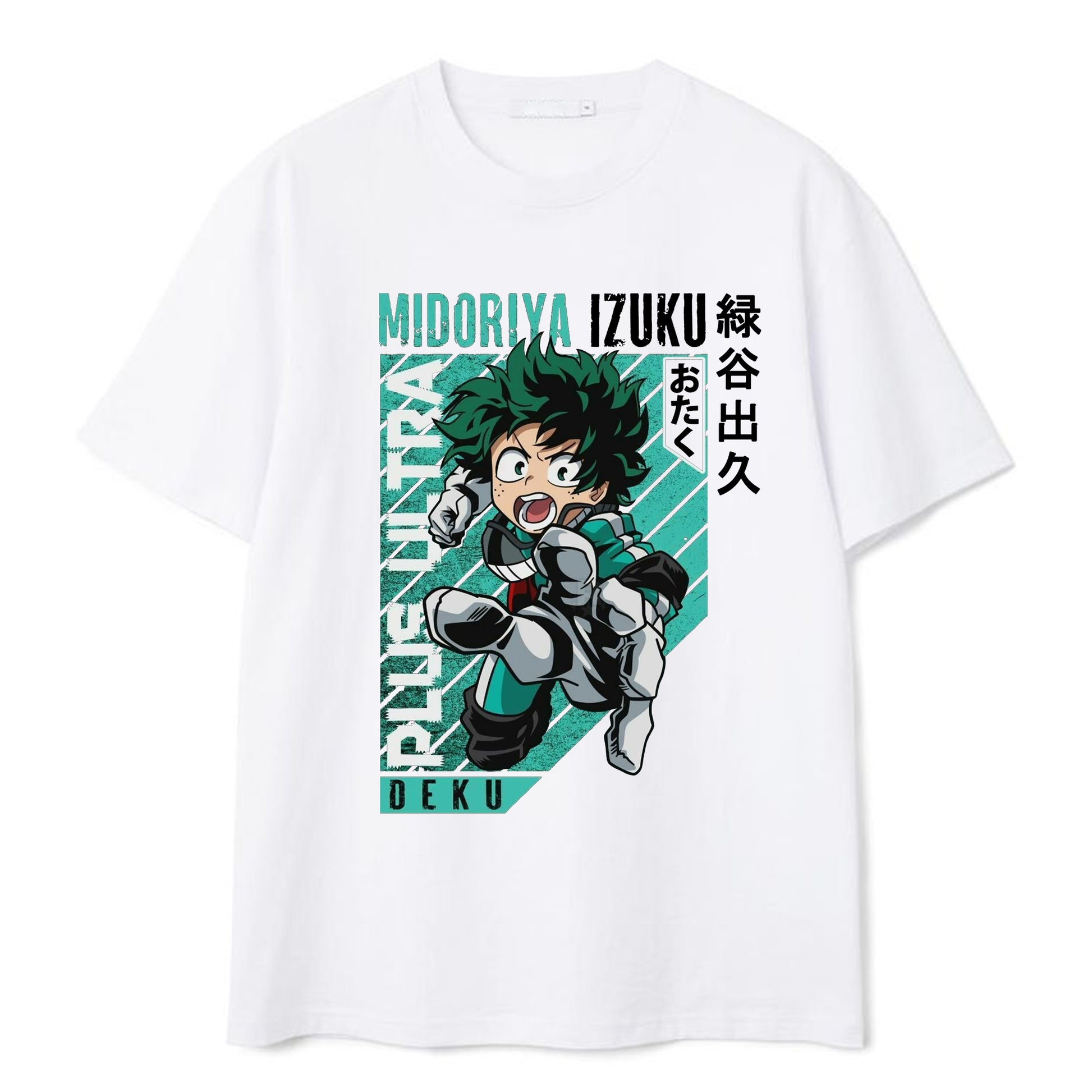 Mens T Shirt Anime My Hero Academiaed T-Shirts Harajuku Izuku Midoriya Summer Tees Funny Loose 100 Cotton Clothes Gift