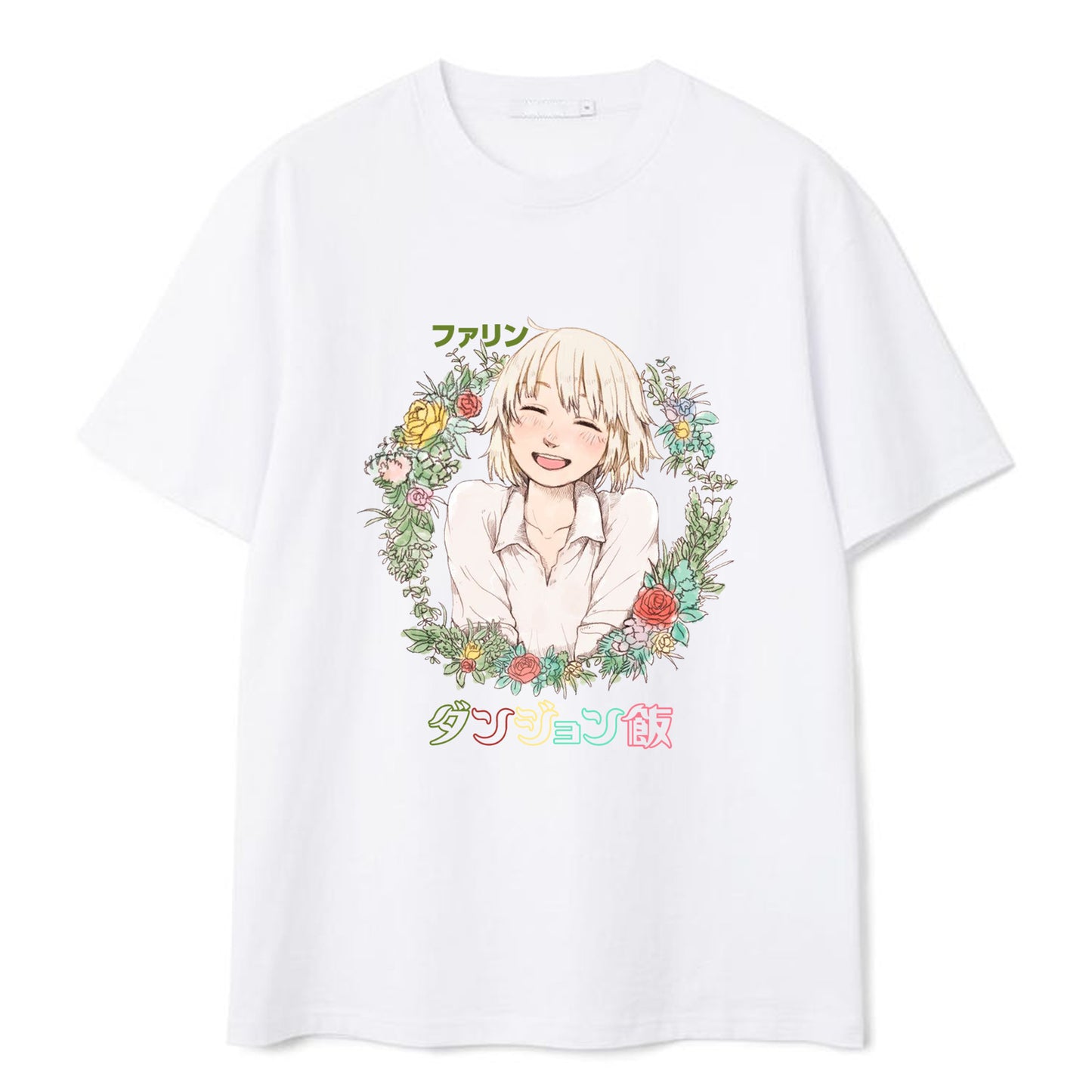Dungeon Meshi Anime Marcille Laios T Shirt Summer Delicious In Dungeon T Shirts 100% Cotton Tshirt For Men's Short-Sleeve Tops