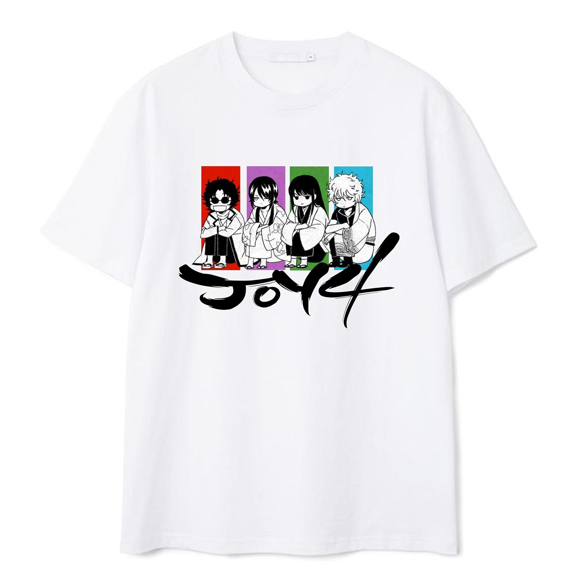 Gintama Print Button Down Short Sleeve Shirt,Summer T-shirts