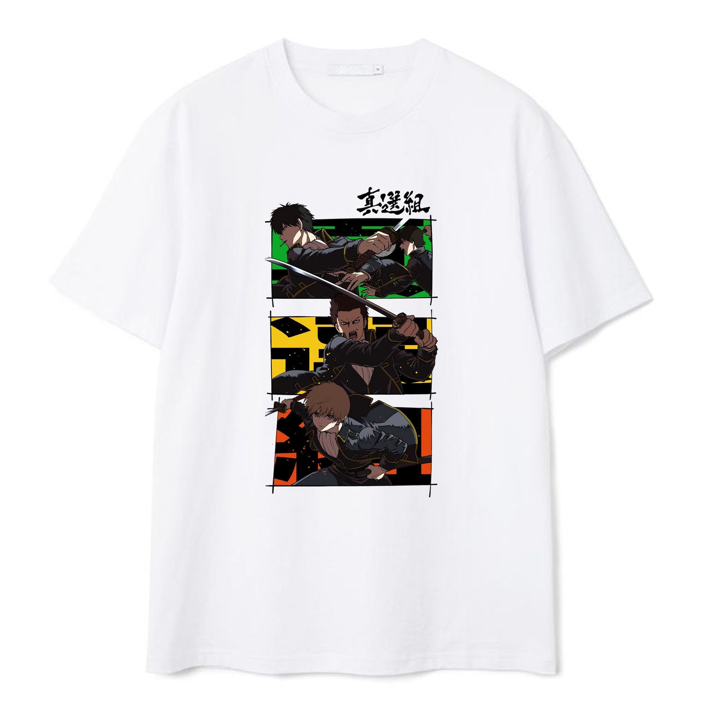 Gintama Print Button Down Short Sleeve Shirt