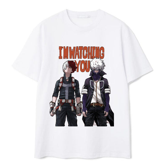 My Hero Academia Izuku Midoriya in Circle Crew Neck Short Sleeve Athletic Heather Boy's T-Shirt