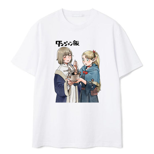 Anime Delicious in Dungeon Marcille Merchandise Summer T-shirts