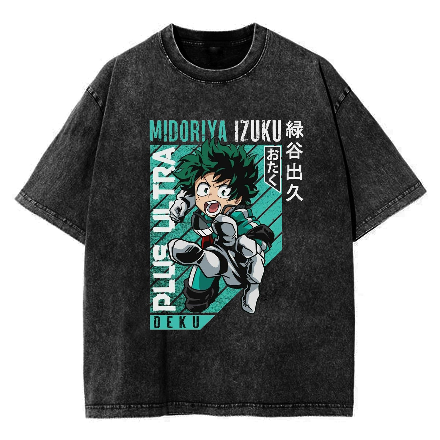 Mens T Shirt Anime My Hero Academiaed T-Shirts Harajuku Izuku Midoriya Summer Tees Funny Loose 100 Cotton Clothes Gift