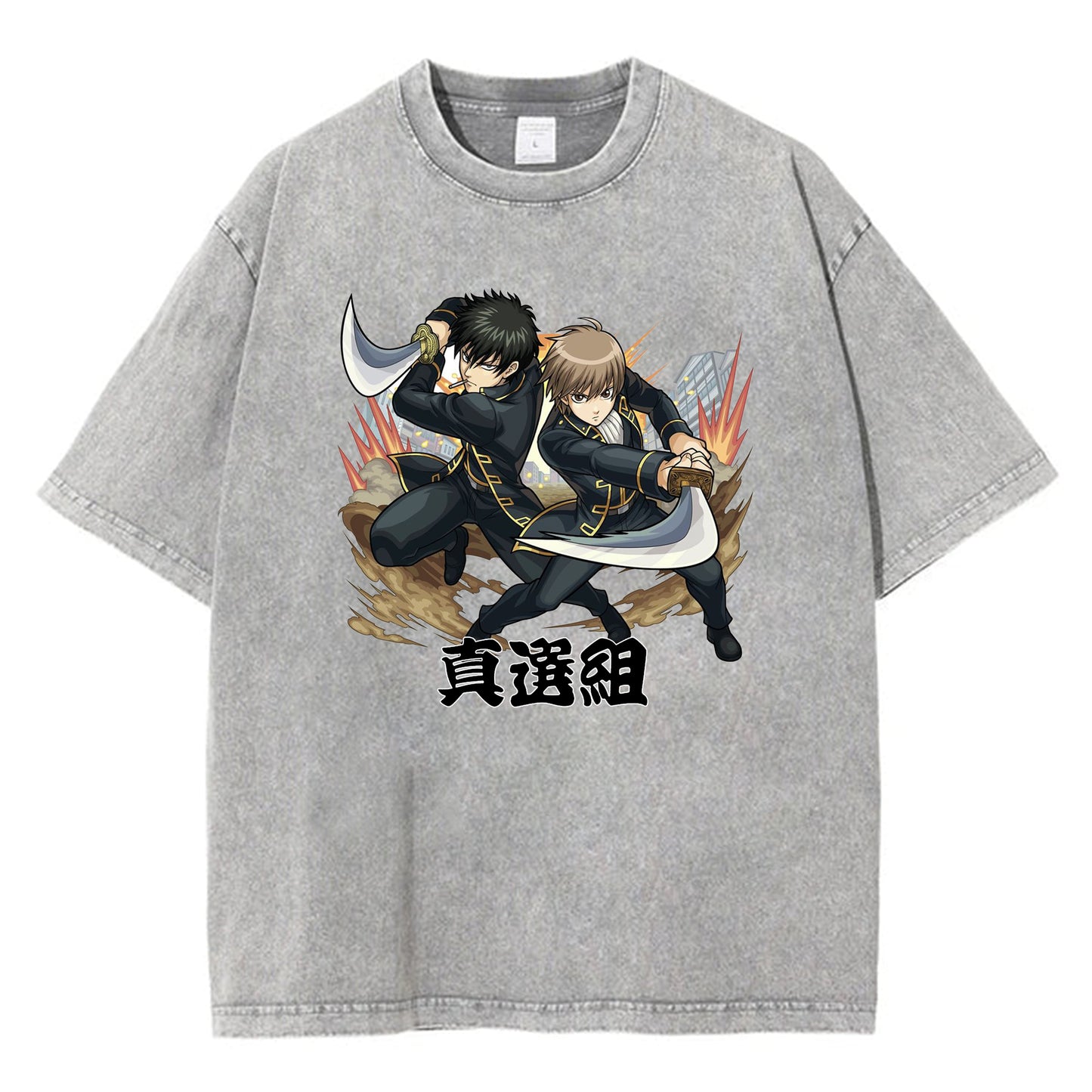 Gintamas Shirt Men's Printed Short Sleeve Tops