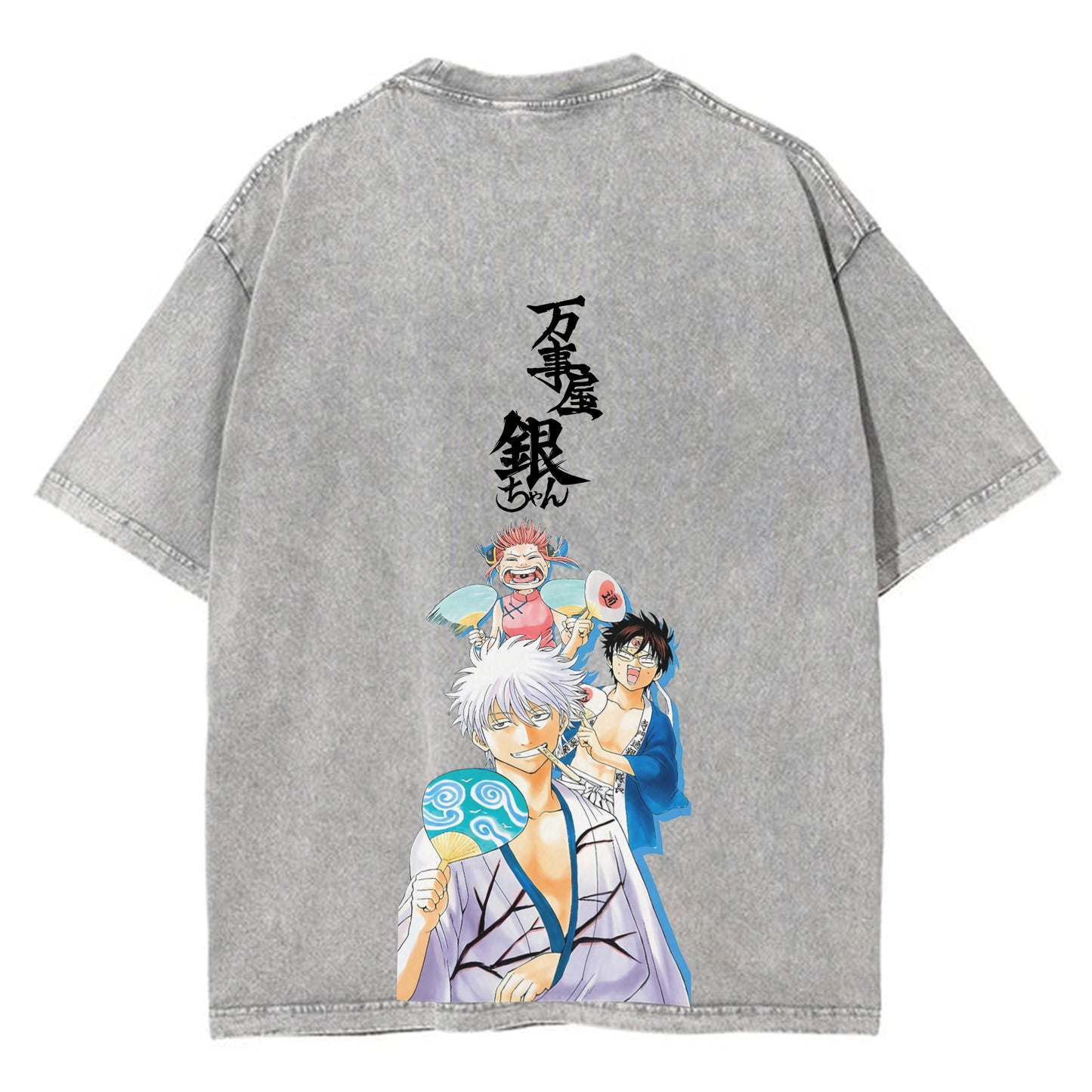 Gintamas Shirt Men's Printed Short Sleeve Tops Crew Neck T-Shirt