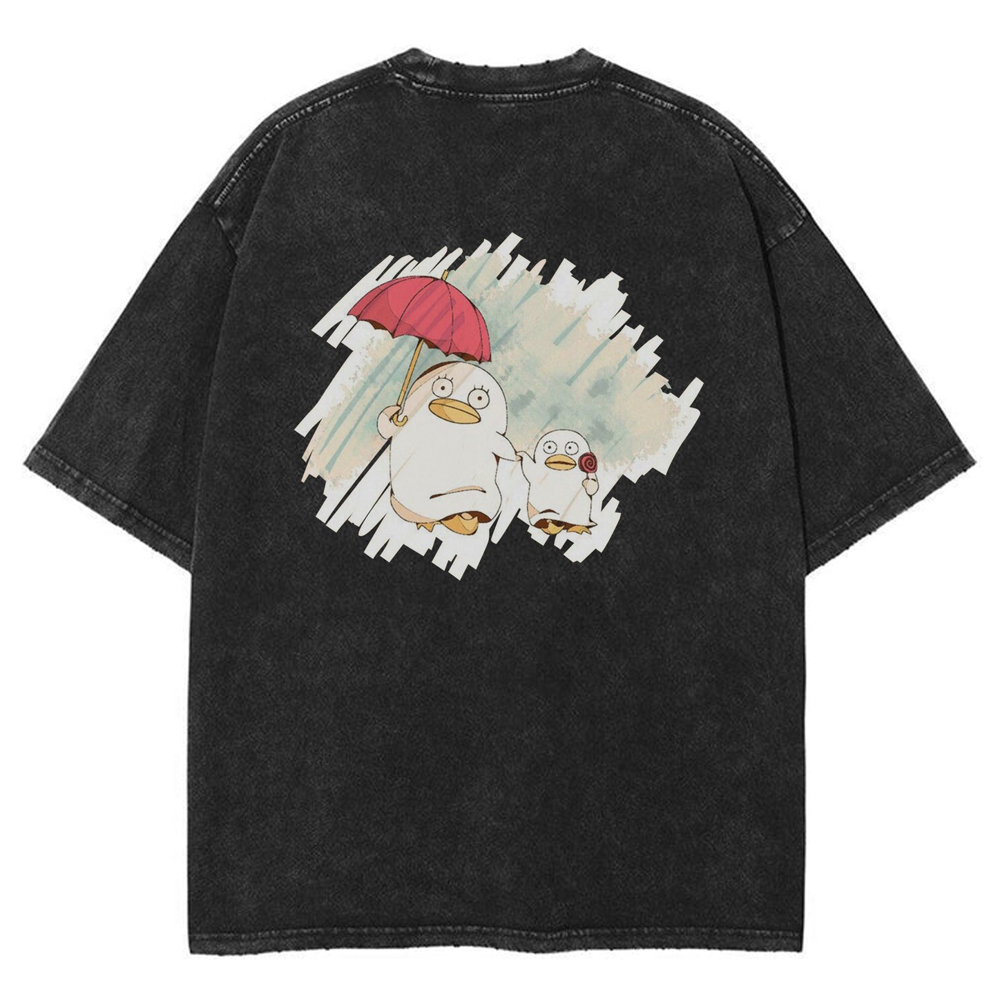 Medfine Gintamas Shirt Men's Printed Short Sleeve Tops