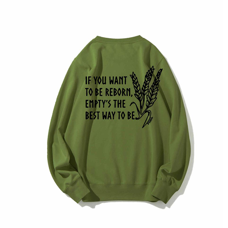 REBORN OLIVE GREEN SWEATER